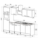 Yorki 270 konyhabútor fehér korpusszal, selyemfényű fehér fronttal