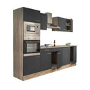 Yorki 270 konyhabútor sonoma tölgy korpusszal, selyemfényű antracit fronttal