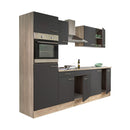 Yorki 270 konyhabútor sonoma tölgy korpusszal, selyemfényű antracit fronttal