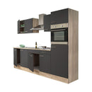 Yorki 270 konyhabútor sonoma tölgy korpusszal, selyemfényű antracit fronttal