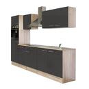 Yorki 270 konyhabútor sonoma tölgy korpusszal, selyemfényű antracit fronttal