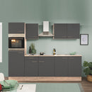 Yorki 270 konyhabútor sonoma tölgy korpusszal, selyemfényű antracit fronttal