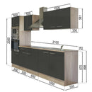 Yorki 270 konyhabútor sonoma tölgy korpusszal, selyemfényű antracit fronttal