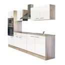 Yorki 270 konyhabútor sonoma tölgy korpusszal, selyemfényű fehér fronttal