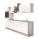 Yorki 270 konyhabútor sonoma tölgy korpusszal, selyemfényű fehér fronttal