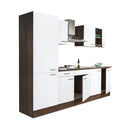 Yorki 270 konyhabútor yorki tölgy korpusz,selyemfényű fehér fronttal polcos szekrénnyel