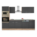 Yorki 280 konyhabútor sonoma tölgy korpusszal, selyemfényű antracit fronttal