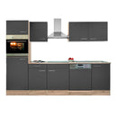 Yorki 280 konyhabútor sonoma tölgy korpusszal, selyemfényű antracit fronttal