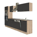 Yorki 280 konyhabútor sonoma tölgy korpusszal, selyemfényű antracit fronttal