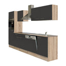 Yorki 280 konyhabútor sonoma tölgy korpusszal, selyemfényű antracit fronttal