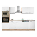 Yorki 280 konyhabútor sonoma tölgy korpusszal, selyemfényű fehér fronttal