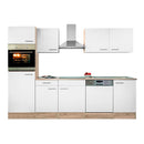 Yorki 280 konyhabútor sonoma tölgy korpusszal, selyemfényű fehér fronttal