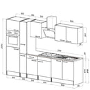 Yorki 300 konyhabútor fehér korpusz,selyemfényű antracit fronttal