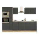 Yorki 300 konyhabútor sonoma tölgy korpusz,selyemfényű antracit fronttal