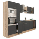 Yorki 300 konyhabútor sonoma tölgy korpusz,selyemfényű antracit fronttal