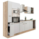 Yorki 300 konyhabútor sonoma tölgy korpusz,selyemfényű fehér fronttal