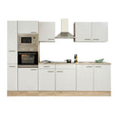 Yorki 300 konyhabútor sonoma tölgy korpusz,selyemfényű fehér fronttal