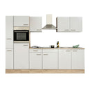 Yorki 300 konyhabútor sonoma tölgy korpusz,selyemfényű fehér fronttal