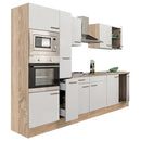 Yorki 300 konyhabútor sonoma tölgy korpusz,selyemfényű fehér fronttal