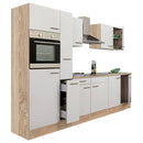 Yorki 300 konyhabútor sonoma tölgy korpusz,selyemfényű fehér fronttal