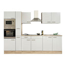 Yorki 300 konyhabútor sonoma tölgy korpusz,selyemfényű fehér fronttal