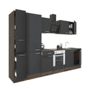 Yorki 300 konyhabútor yorki tölgy korpusz,selyemfényű antracit front alsó sütős elemmel polcos szekrénnyel