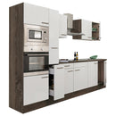 Yorki 300 konyhabútor yorki tölgy korpusz,selyemfényű fehér fronttal