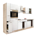 Yorki 310 konyhabútor sonoma tölgy korpusz,selyemfényű fehér fronttal