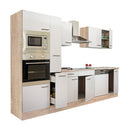 Yorki 310 konyhabútor sonoma tölgy korpusz,selyemfényű fehér fronttal