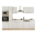 Yorki 310 konyhabútor sonoma tölgy korpusz,selyemfényű fehér fronttal