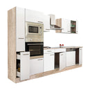 Yorki 310 konyhabútor sonoma tölgy korpusz,selyemfényű fehér fronttal