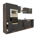 Yorki 310 konyhabútor yorki tölgy korpusz,selyemfényű antracit fronttal