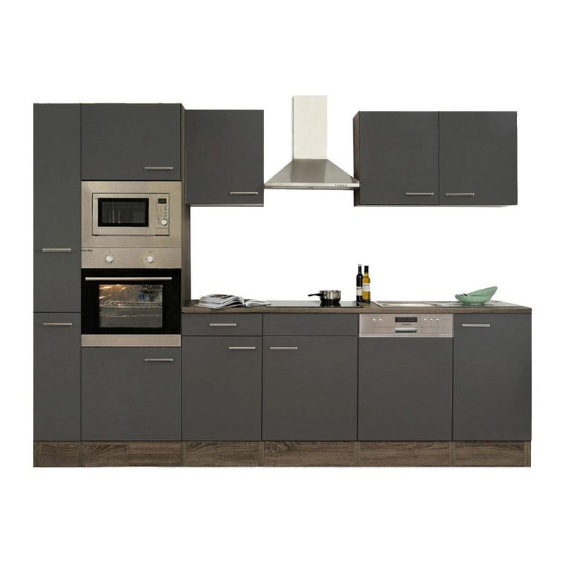 Yorki 310 konyhabútor yorki tölgy korpusz,selyemfényű antracit fronttal