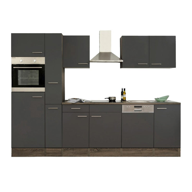 Yorki 310 konyhabútor yorki tölgy korpusz,selyemfényű antracit fronttal