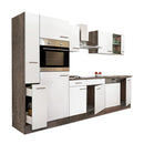 Yorki 310 konyhabútor yorki tölgy korpusz,selyemfényű fehér fronttal