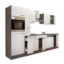 Yorki 310 konyhabútor yorki tölgy korpusz,selyemfényű fehér fronttal