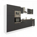 Yorki 330 konyhabútor fehér korpusz,selyemfényű antracit fronttal