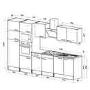 Yorki 330 konyhabútor fehér korpusz,selyemfényű antracit fronttal