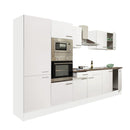 Yorki 330 konyhabútor fehér korpusz,selyemfényű fehér fronttal polcos szekrénnyel