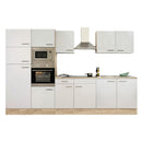 Yorki 330 konyhabútor sonoma tölgy korpusz,selyemfényű fehér fronttal