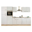 Yorki 330 konyhabútor sonoma tölgy korpusz,selyemfényű fehér fronttal
