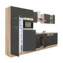 Yorki 340 konyhabútor sonoma tölgy korpusz,selyemfényű antracit fronttal
