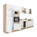 Yorki 340 konyhabútor sonoma tölgy korpusz,selyemfényű fehér fronttal