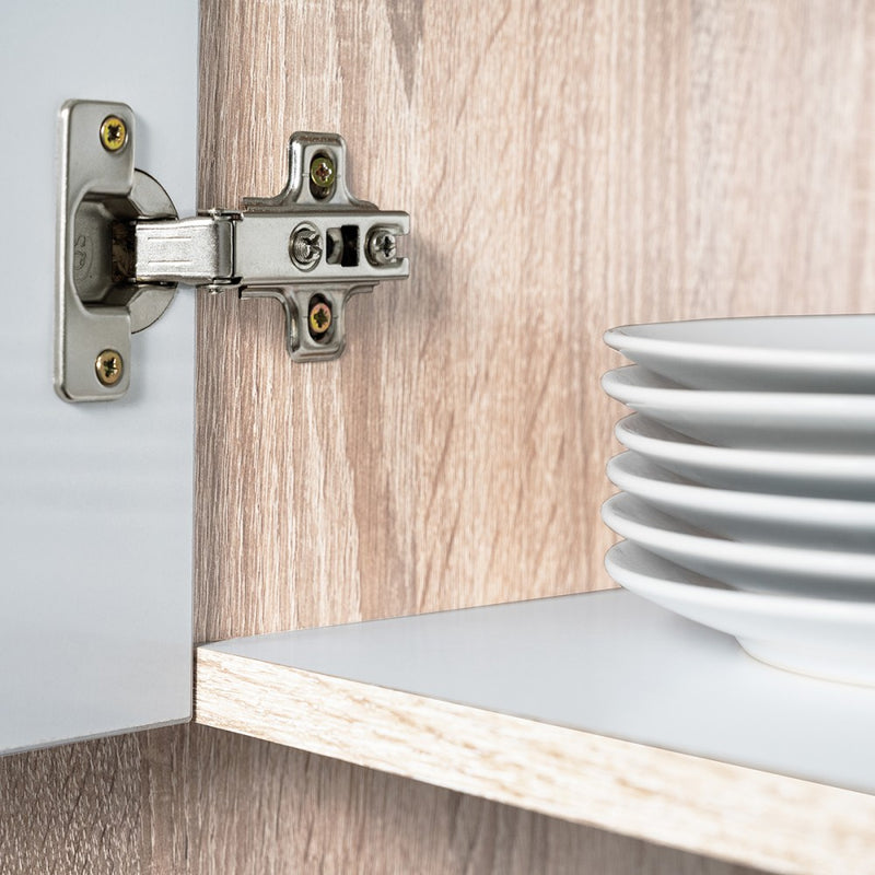 Yorki 340 konyhabútor sonoma tölgy korpusz,selyemfényű fehér fronttal