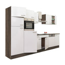 Yorki 340 konyhabútor yorki tölgy korpusz,selyemfényű fehér fronttal