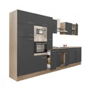 Yorki 360 konyhabútor sonoma tölgy korpusz,selyemfényű antracit fronttal