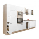 Yorki 360 konyhabútor sonoma tölgy korpusz,selyemfényű fehér fronttal