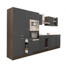 Yorki 360 konyhabútor yorki tölgy korpusz,selyemfényű antracit fronttal polcos szekrénnyel