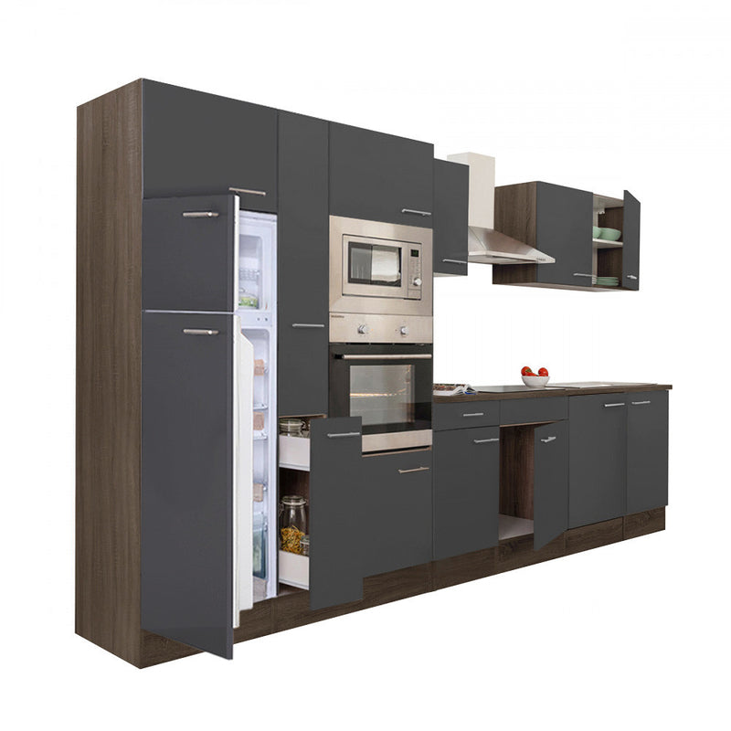 Yorki 360 konyhabútor yorki tölgy korpusz,selyemfényű antracit fronttal