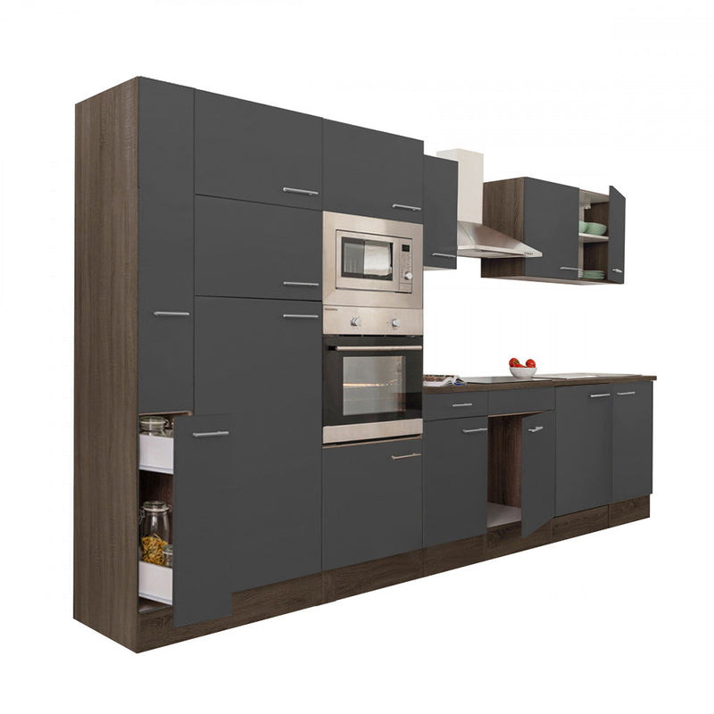 Yorki 360 konyhabútor yorki tölgy korpusz,selyemfényű antracit fronttal